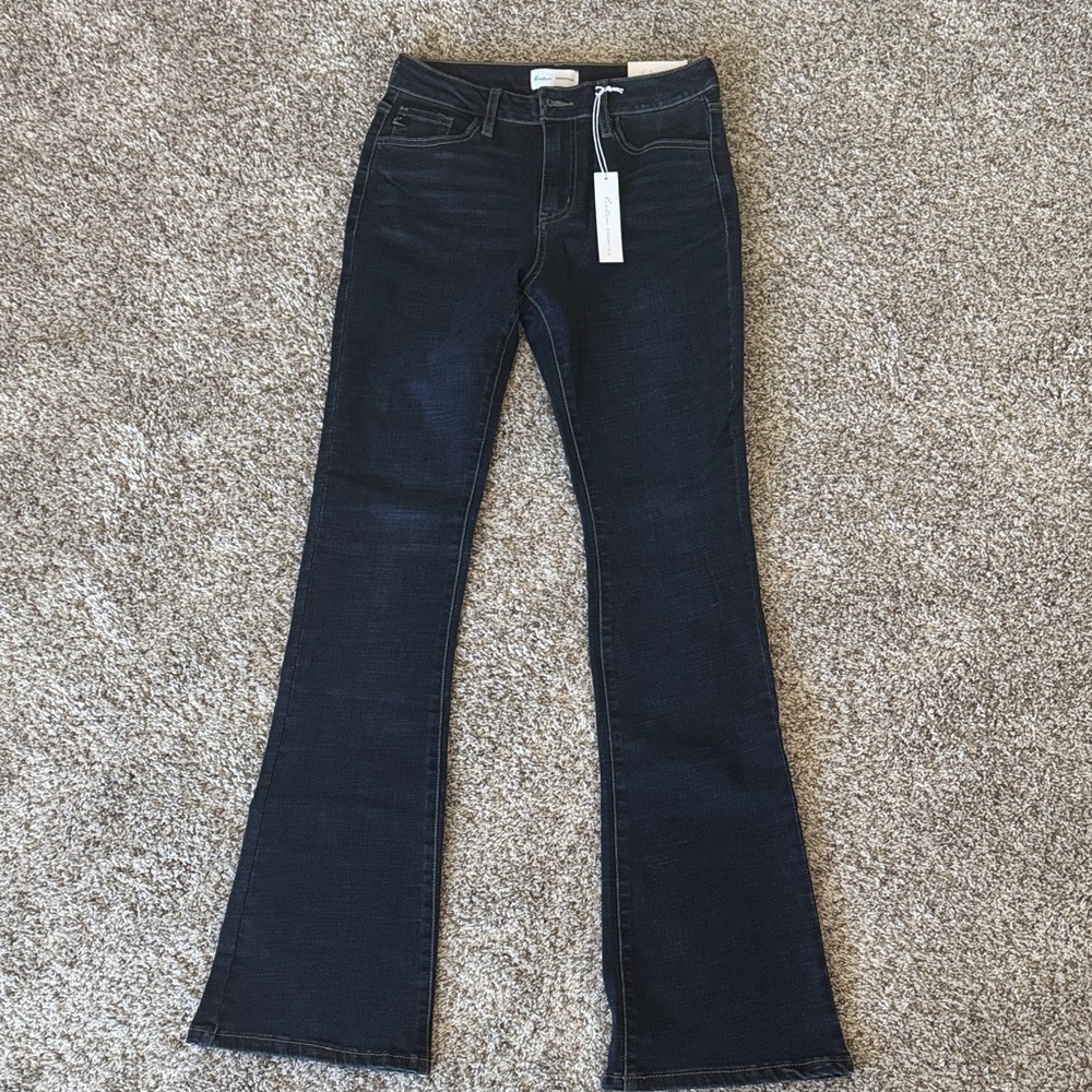 Kan Can High Rise 5/26 Women's Dark Blue Jeans- Bootcut